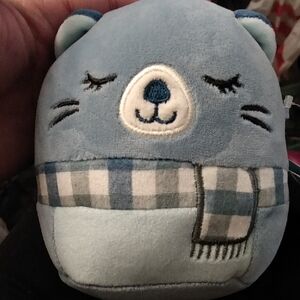 Squishmallows River Bluish-Gray Beaver Plush with Scarf
